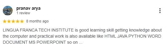 Student Google Review